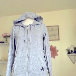 MK Gray Zip-Up Hoodie Size S